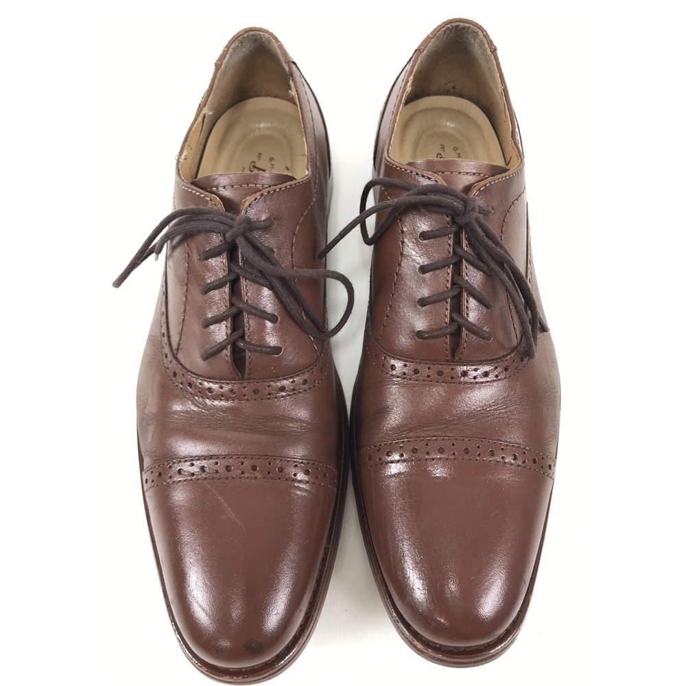 Bass Carnell Oxford Cap Toe Brown Shoes Mens Size 11.5M 70-10132 - Picture 3 of 9